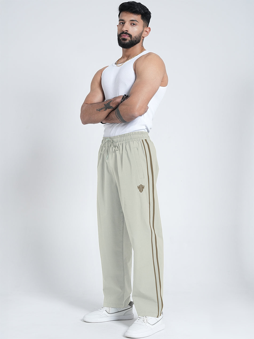 StrideX Loose Fit Track Pants (Cannoli Cream)