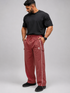LimitLess Loose Fit Track Pants Brick Red