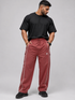 LimitLess Loose Fit Track Pants Brick Red