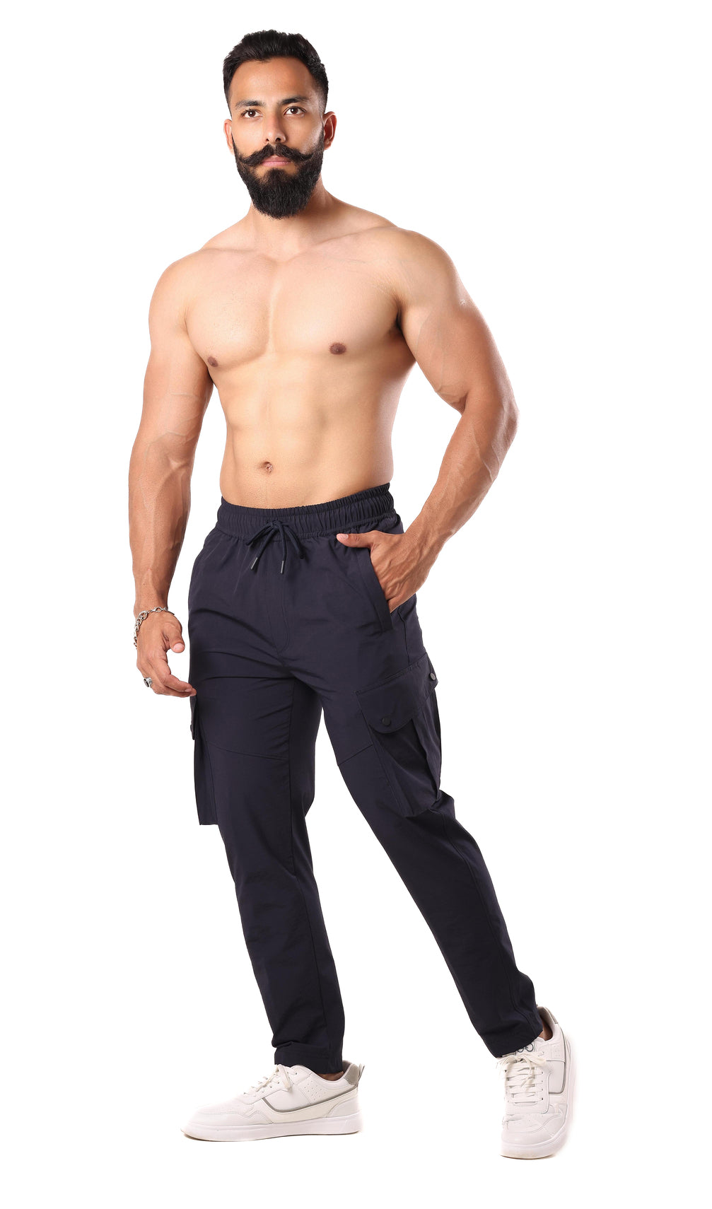 Rise Slim Fit Cargo (Navy Blue)