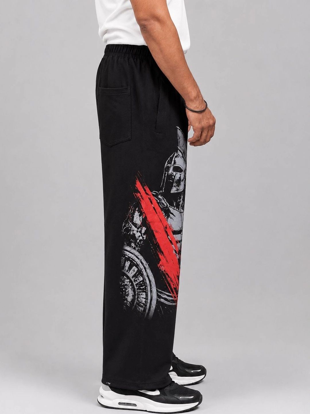 Spartan Loose Fit Track Pants (Black)