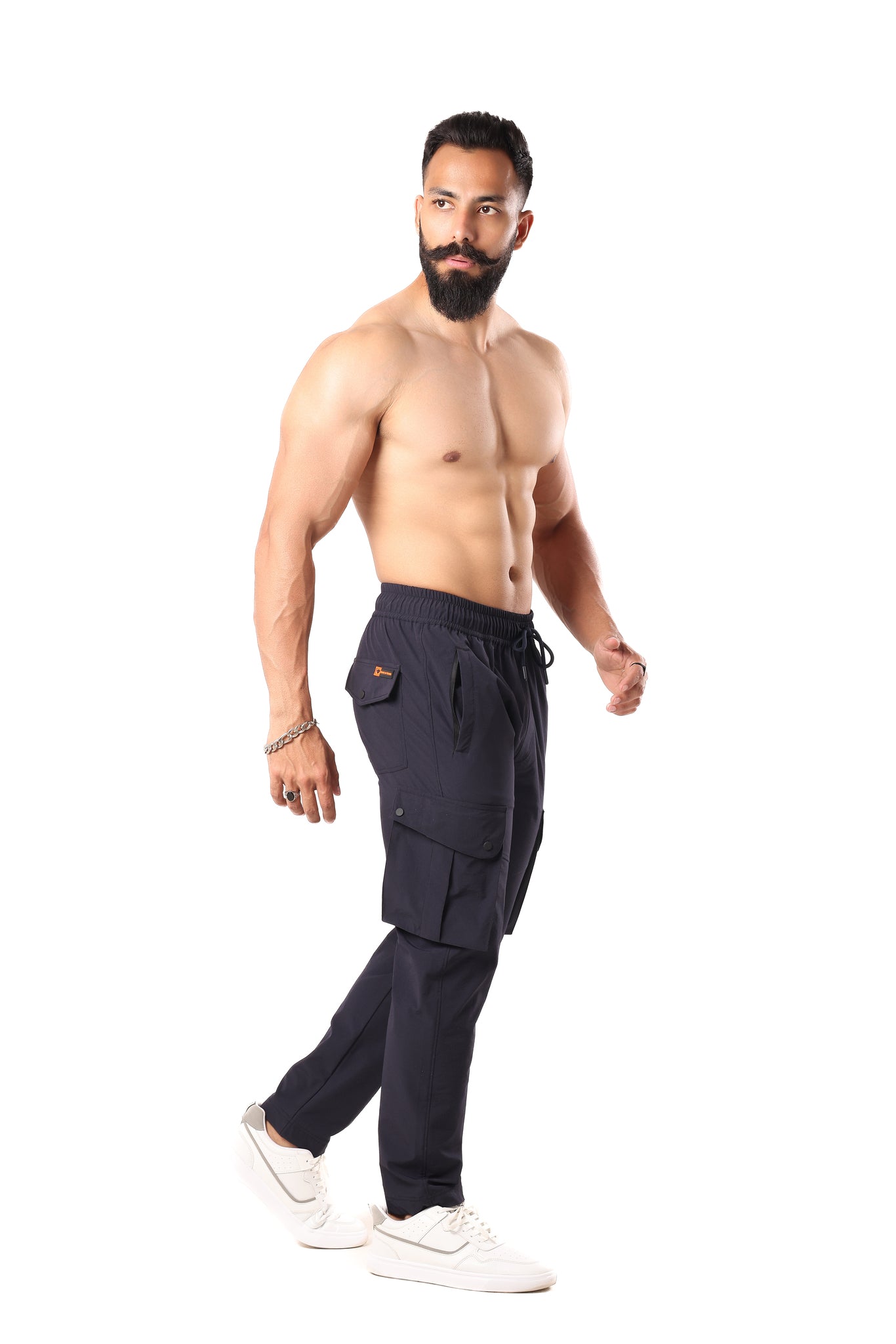 Rise Slim Fit Cargo (Navy Blue)