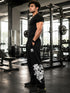 SkullBloom Loose Fit Track Pants (Black)