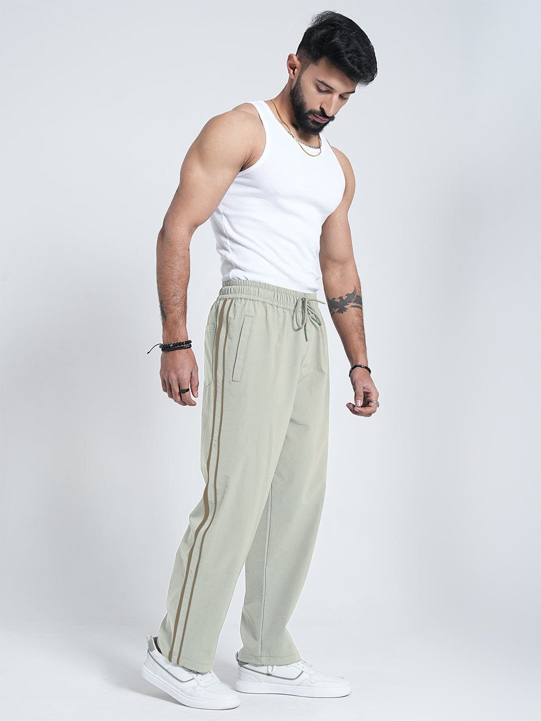 StrideX Loose Fit Track Pants (Cannoli Cream)