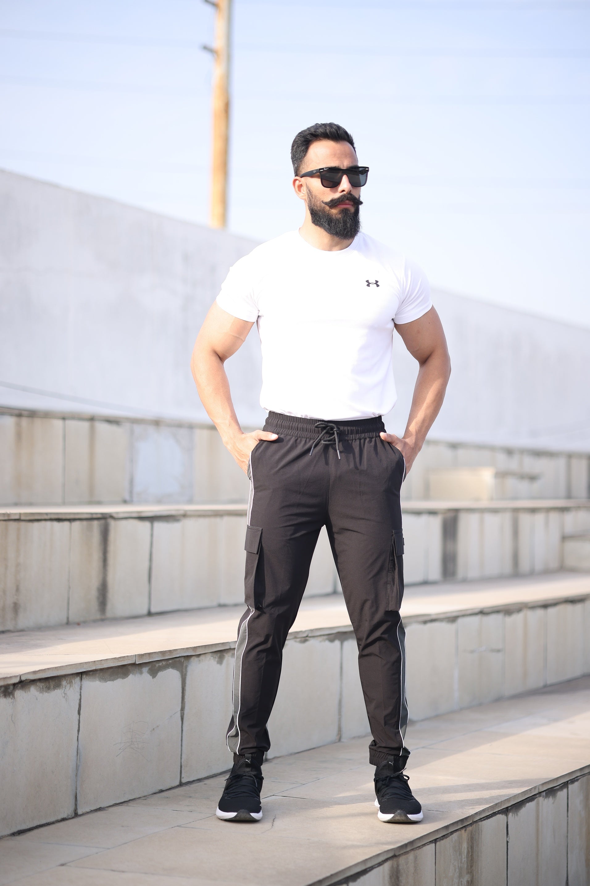 Fearless Slim Fit Cargo  (Black)