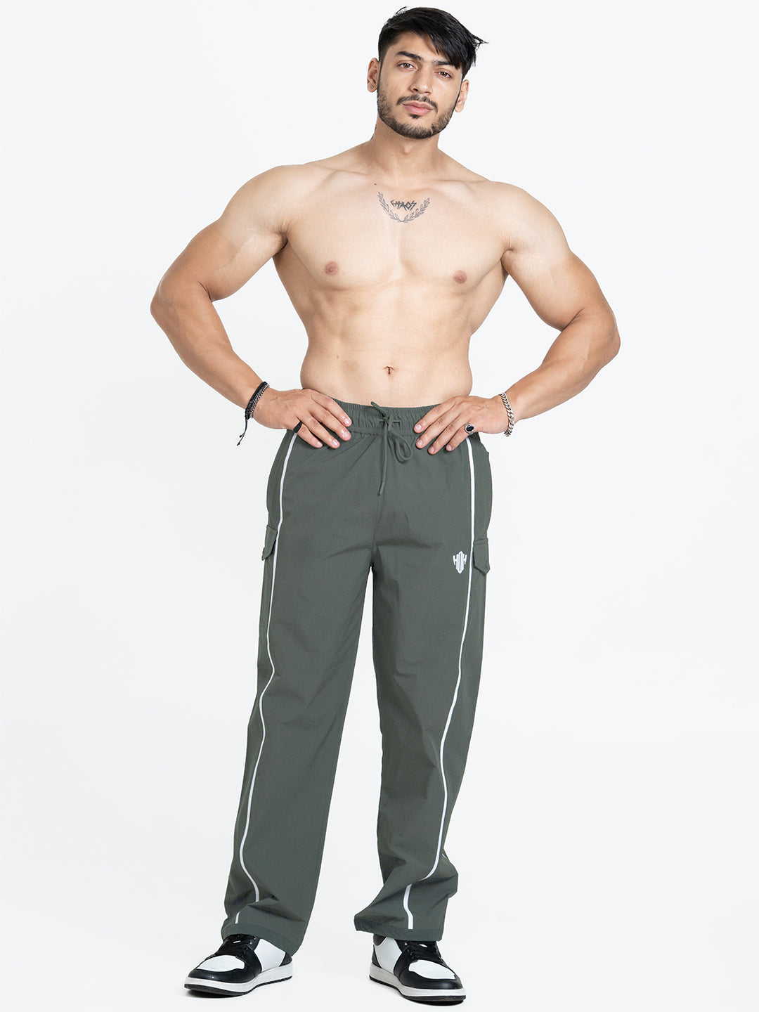 LimitLess Loose Fit Track Pants (Forest)