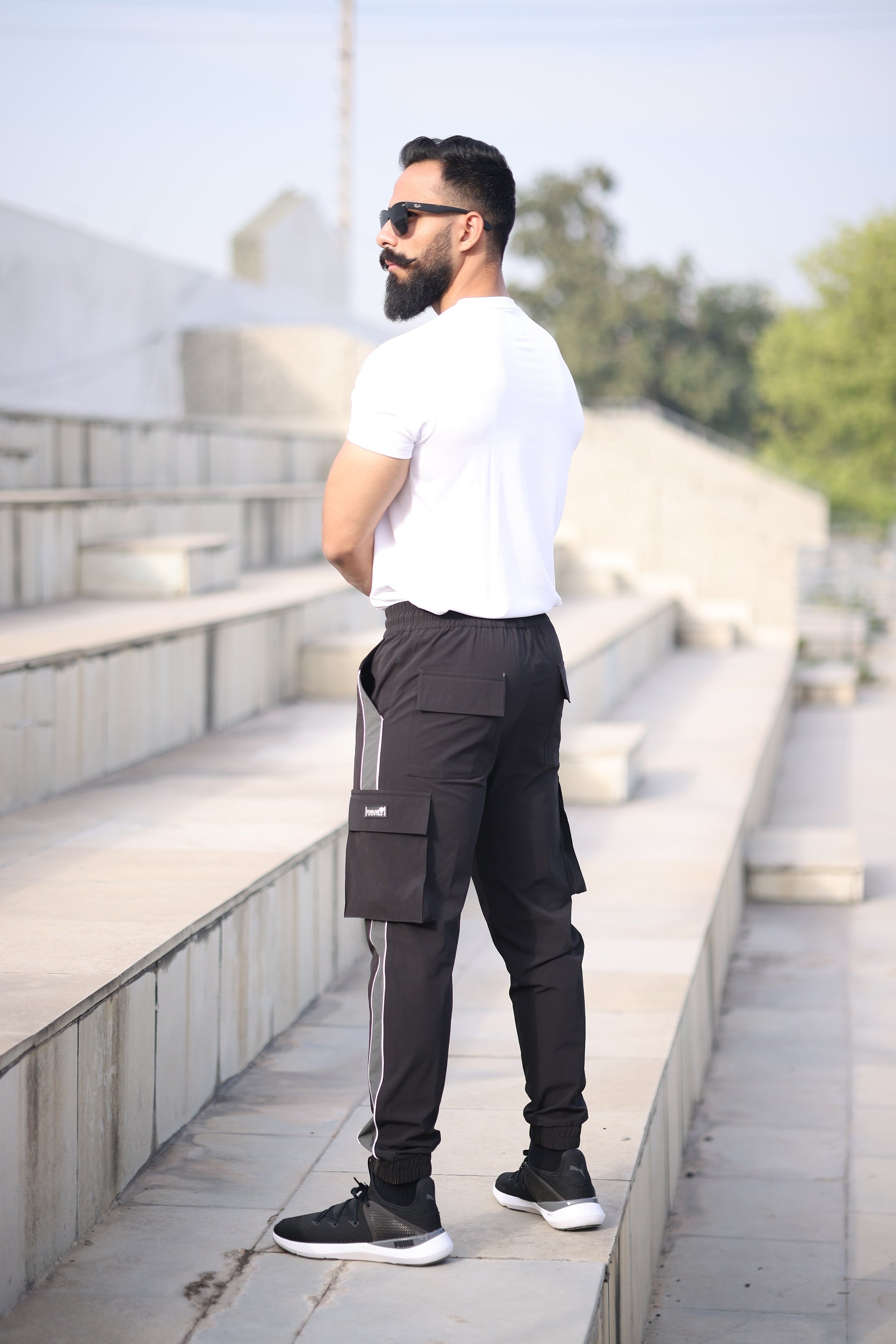 Fearless Slim Fit Cargo  (Black)