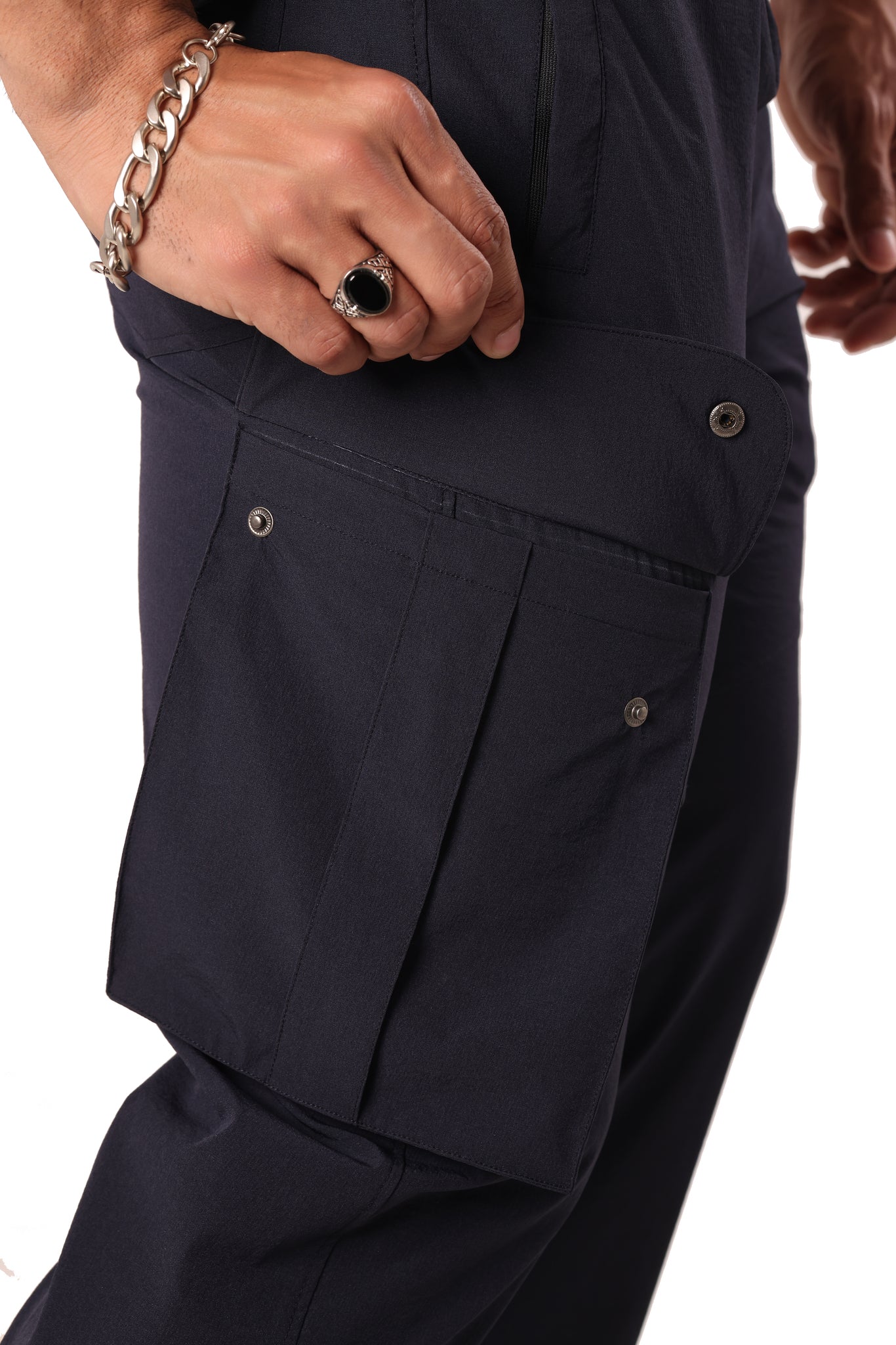 Rise Slim Fit Cargo (Navy Blue)