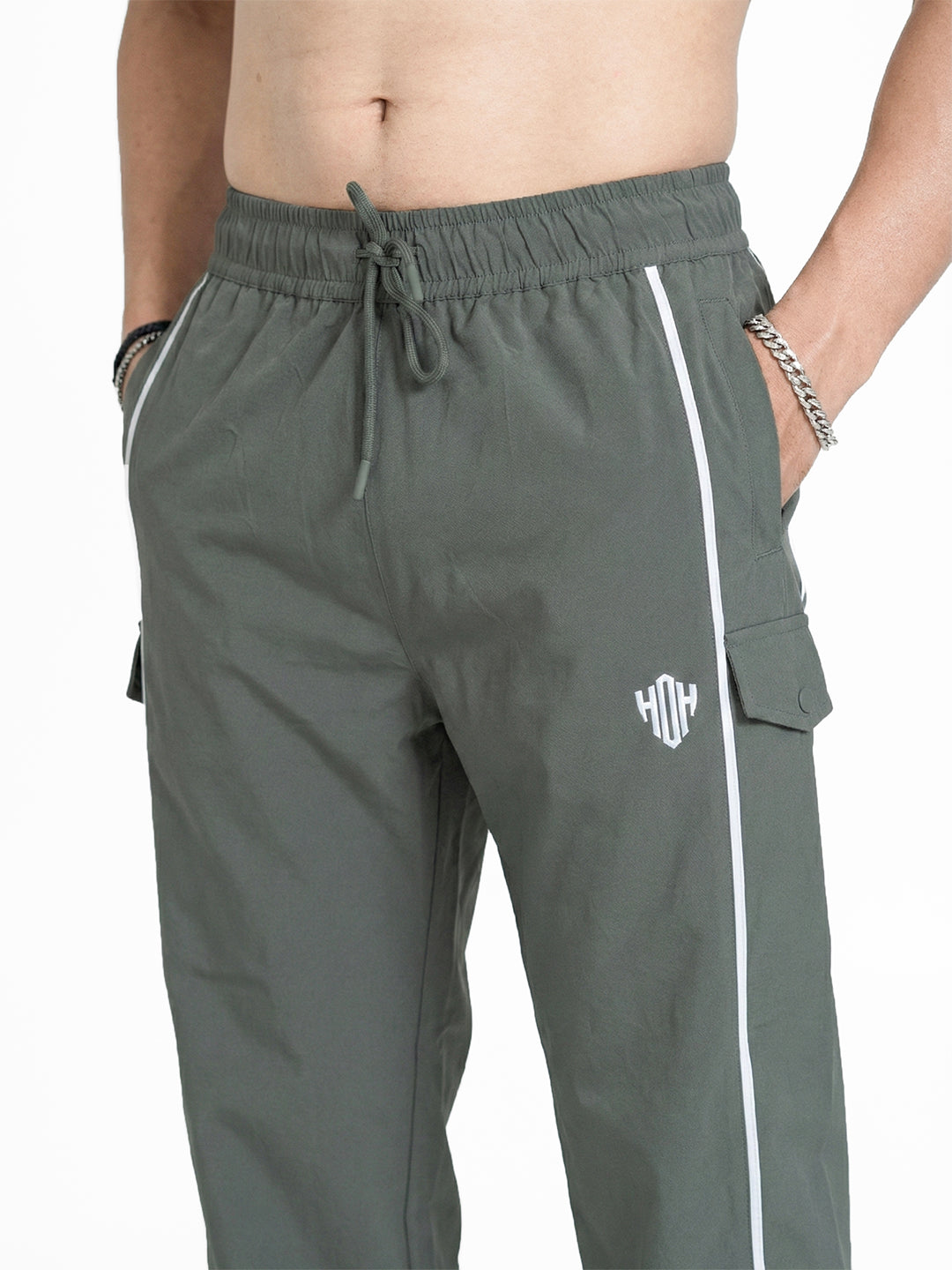 LimitLess Loose Fit Track Pants (Forest)