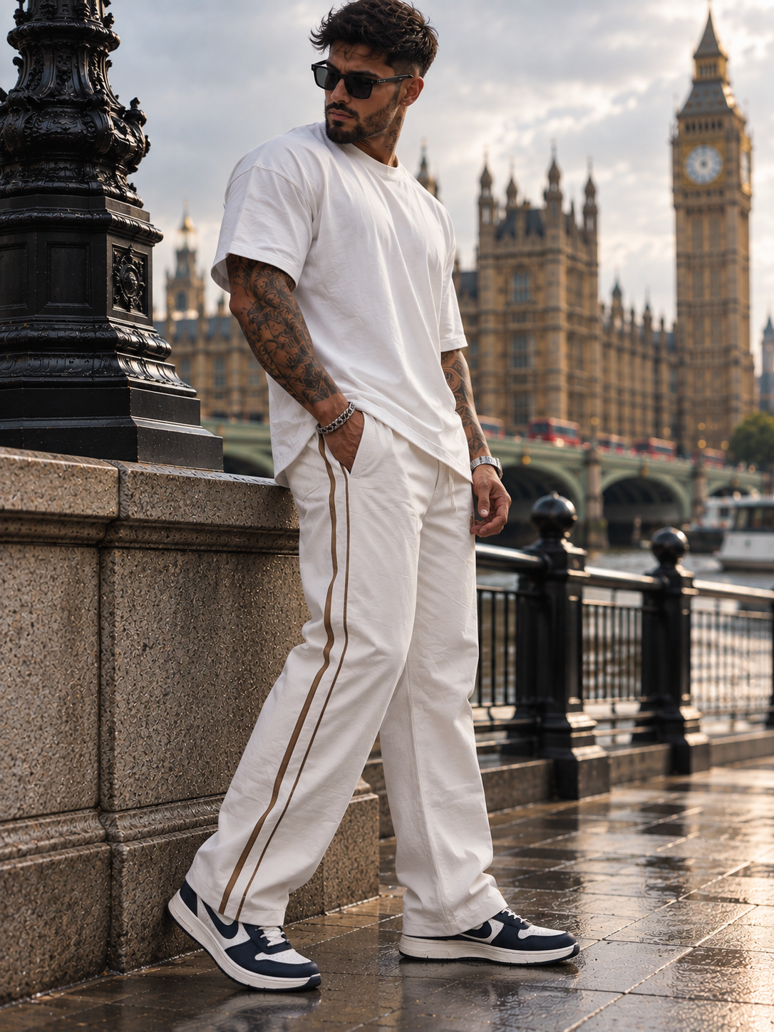 StrideX Loose Fit Track Pants (Cannoli Cream)