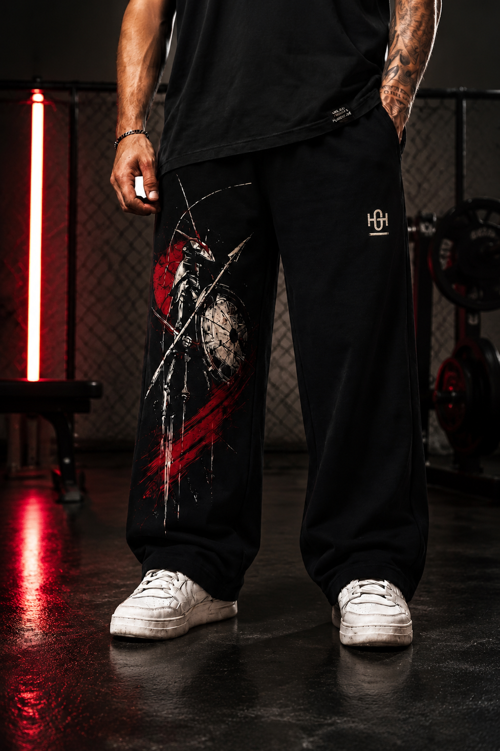 Cockroach Streetwear Loose Fit Track Pants (Black)
