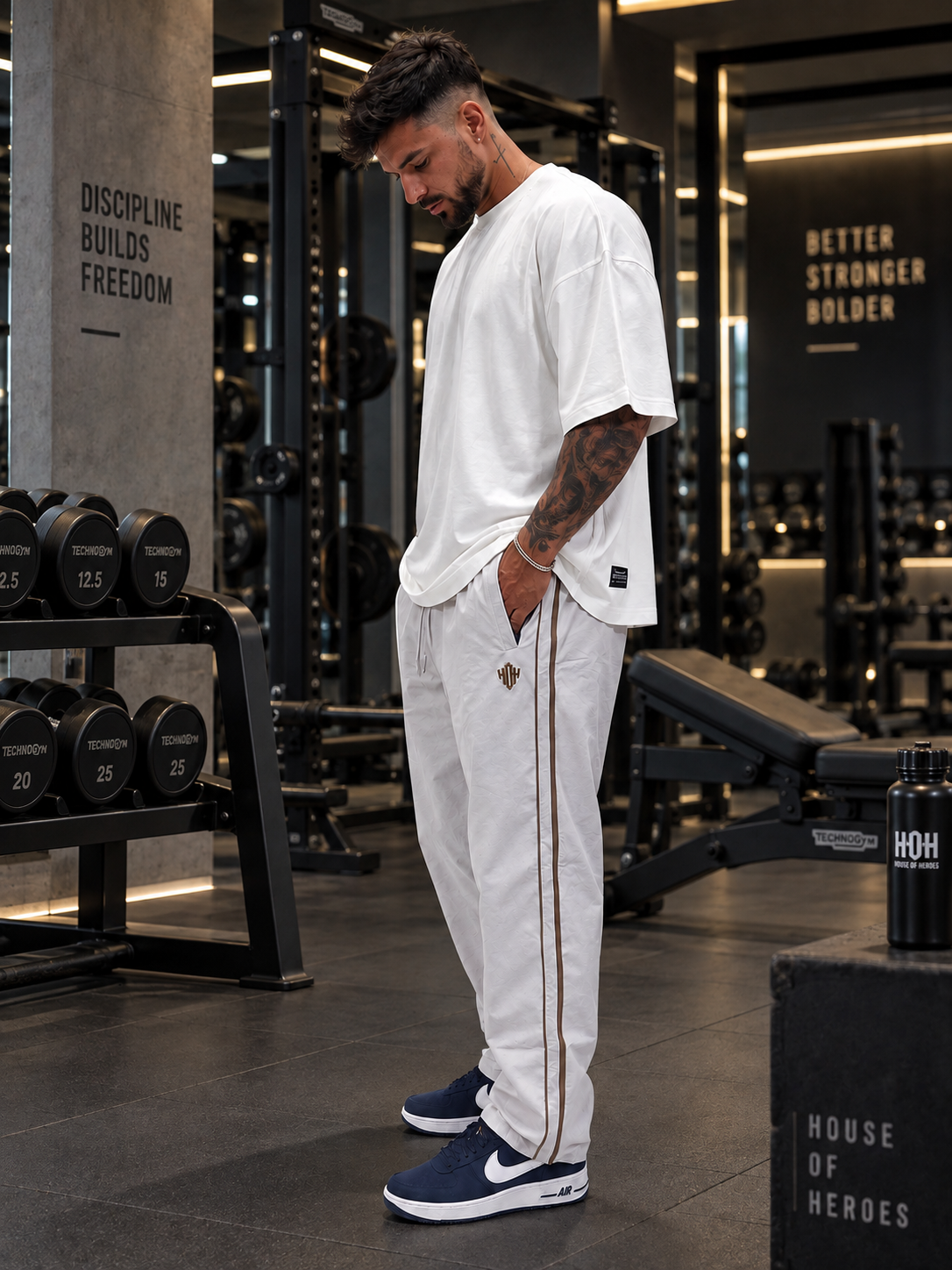 StrideX Relaxed Fit Track Pants (Cannoli Cream)