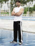 PowerX Men Mid-Rise Track Pants  (Black)