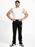 PowerX Men Mid-Rise Track Pants  (Black)