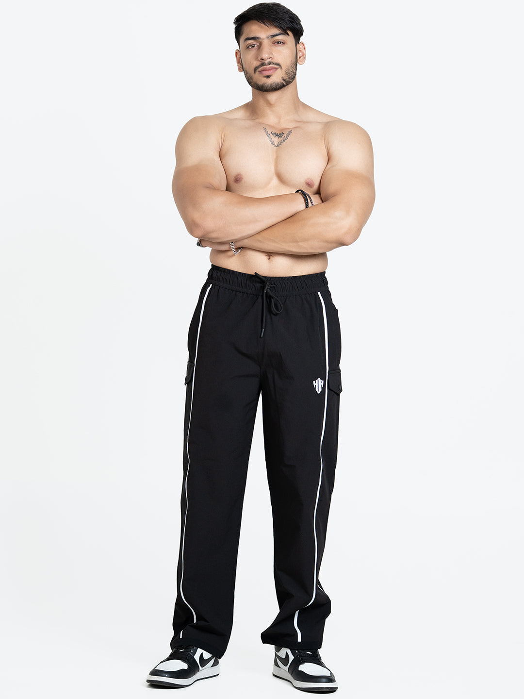 LimitLess Loose Fit Track Pants (Black)