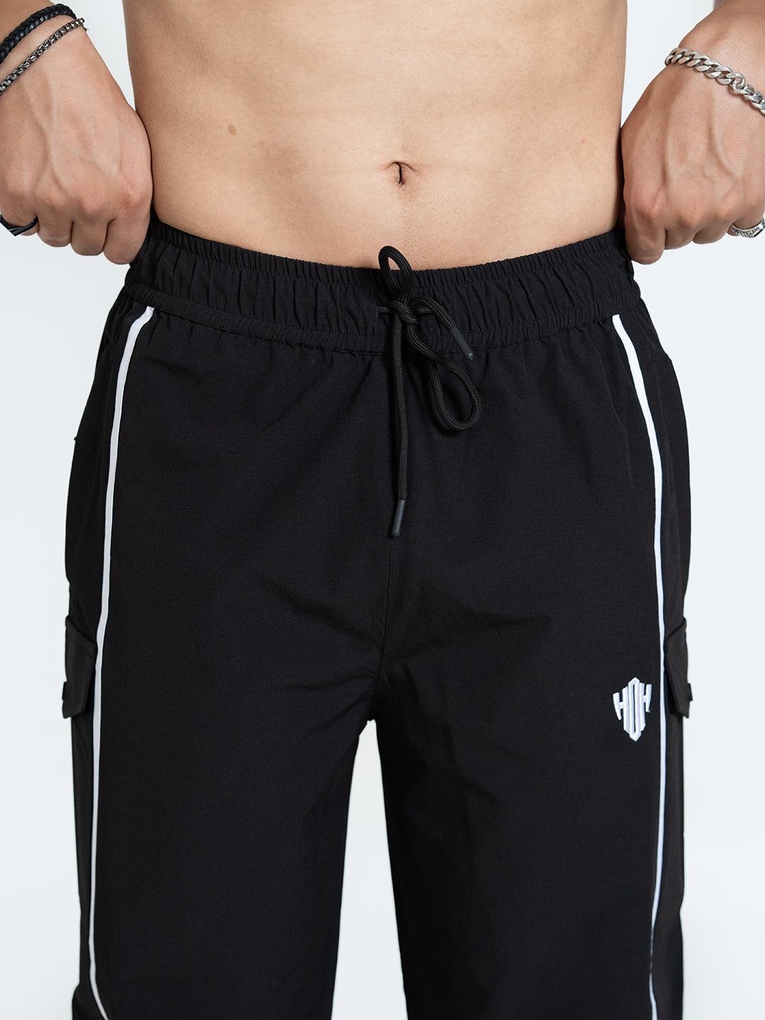 LimitLess Loose Fit Track Pants (Black)