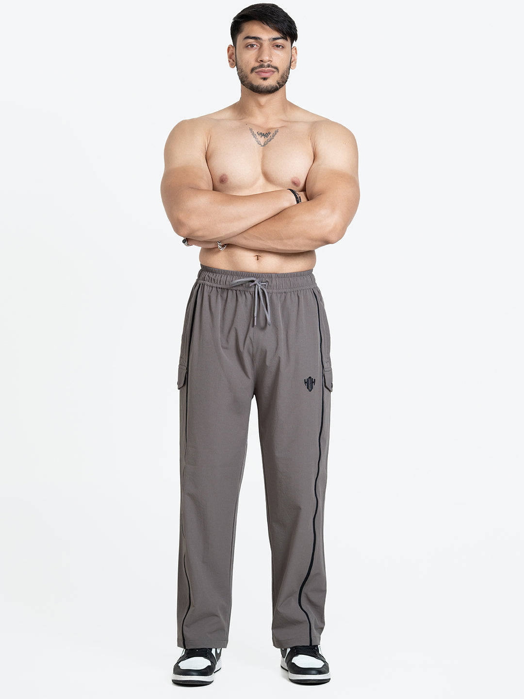LimitLess Loose Fit Track Pants (Grey)