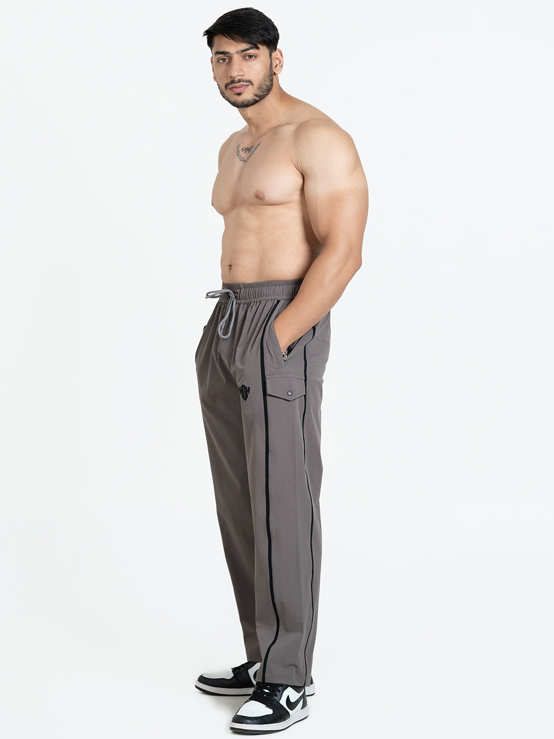 LimitLess Loose Fit Track Pants (Grey)