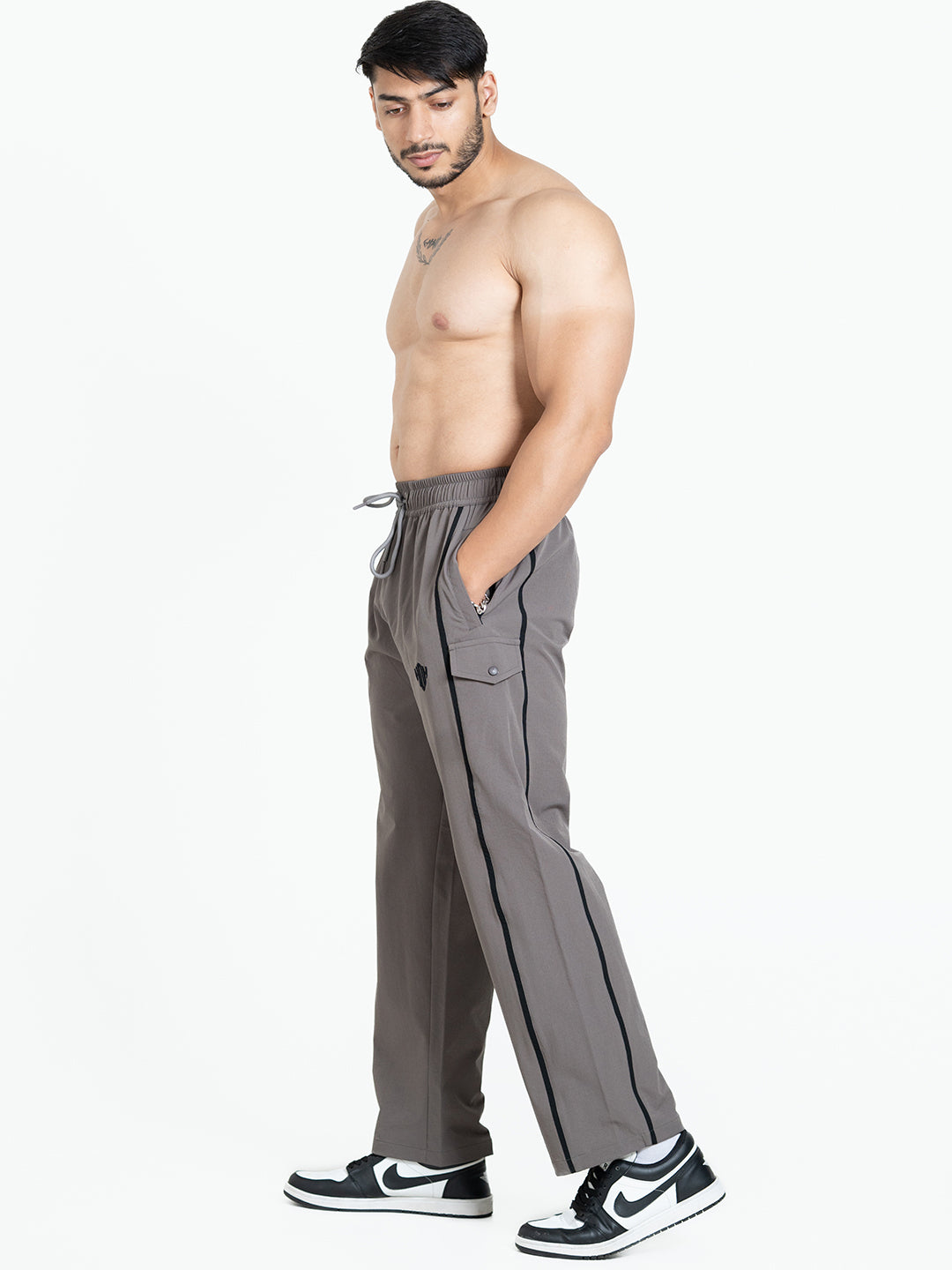 LimitLess Loose Fit Track Pants (Grey)