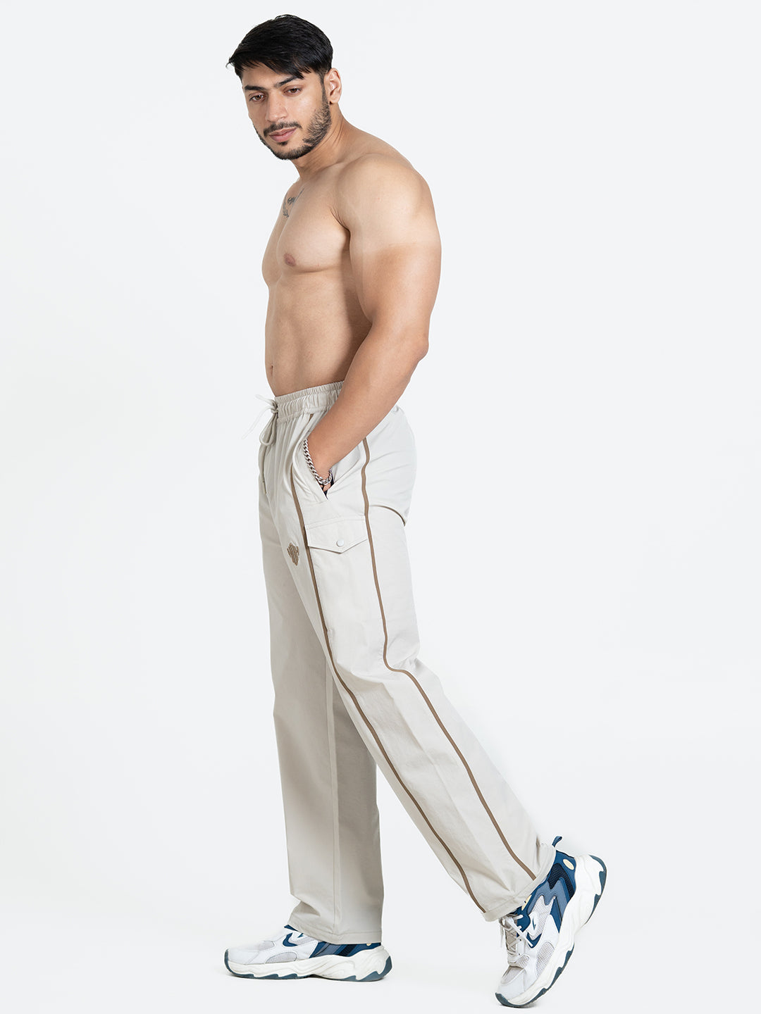 LimitLess Loose Fit Track Pants Cannoli Cream