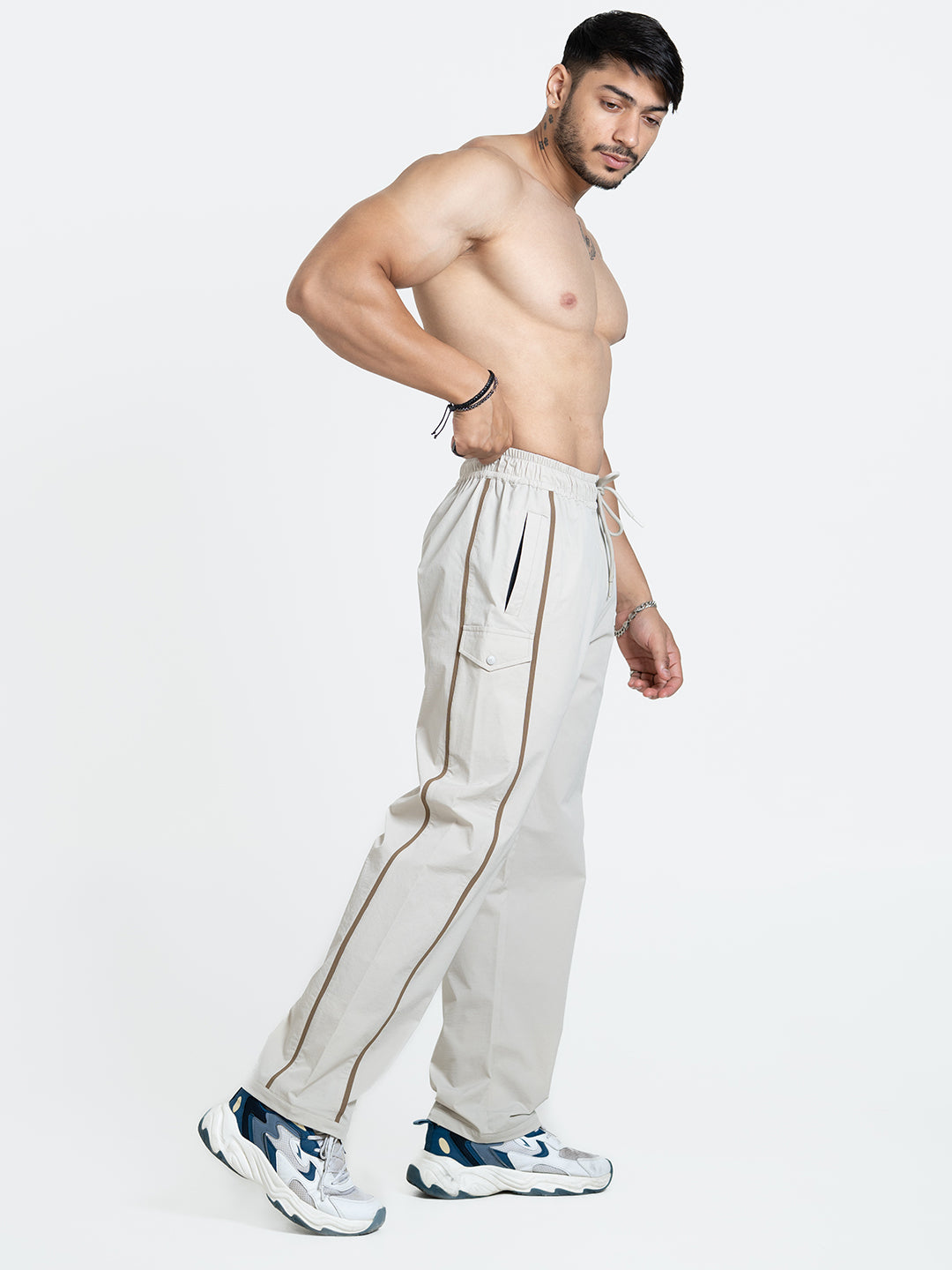 LimitLess Loose Fit Track Pants (Cannoli Cream)