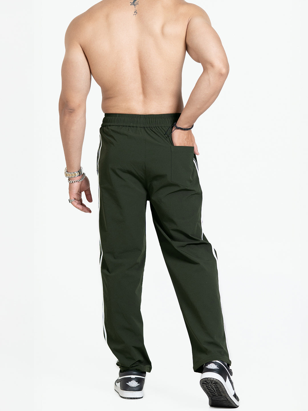 StrideX Loose Fit Track Pants (Olive)