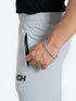 Flames Loose Fit Track Pants (Light Grey)
