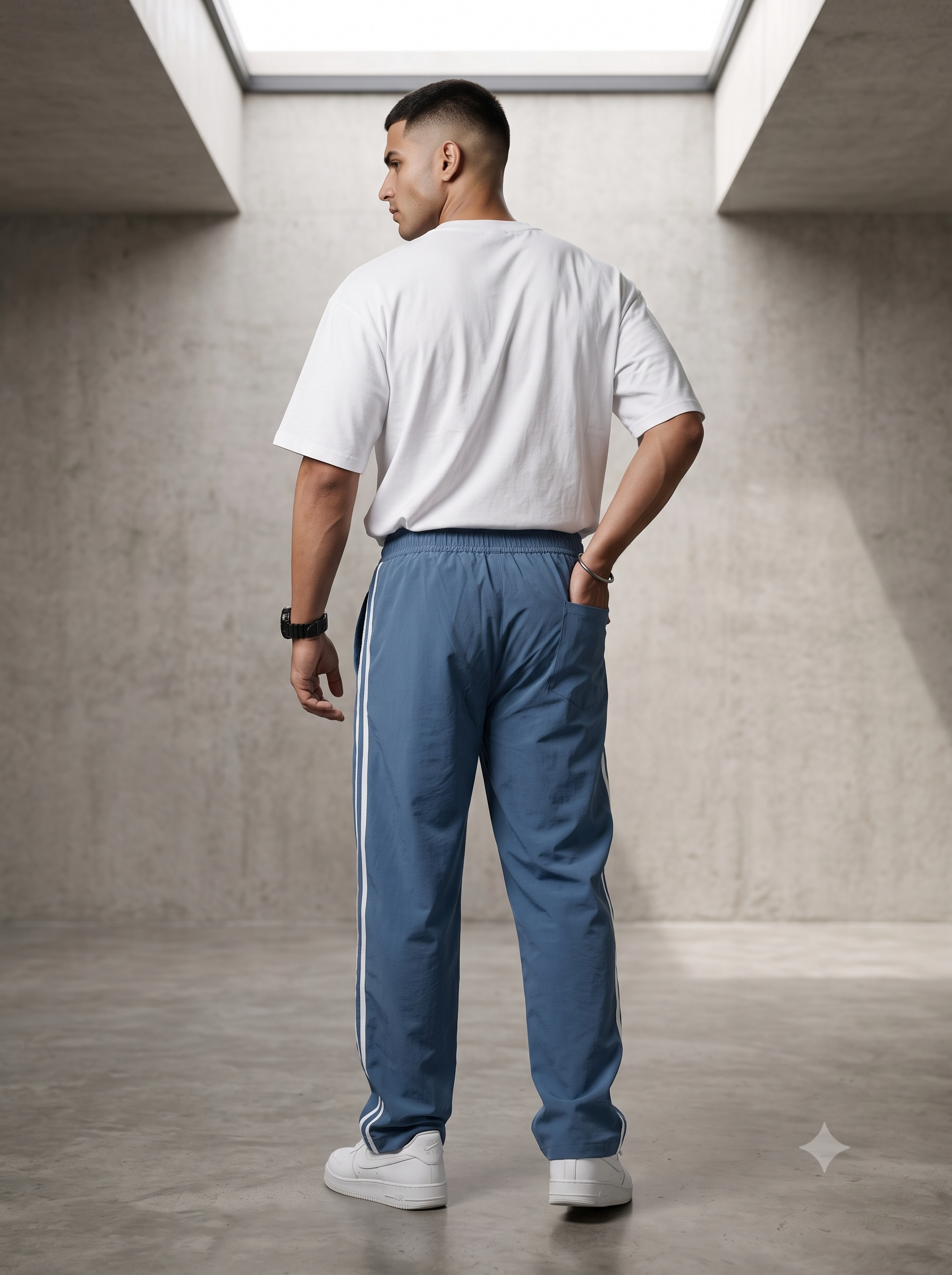 StrideX Loose Fit Track Pants (Columbia Blue)