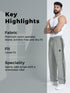StrideX Loose Fit Track Pants (Light Grey)
