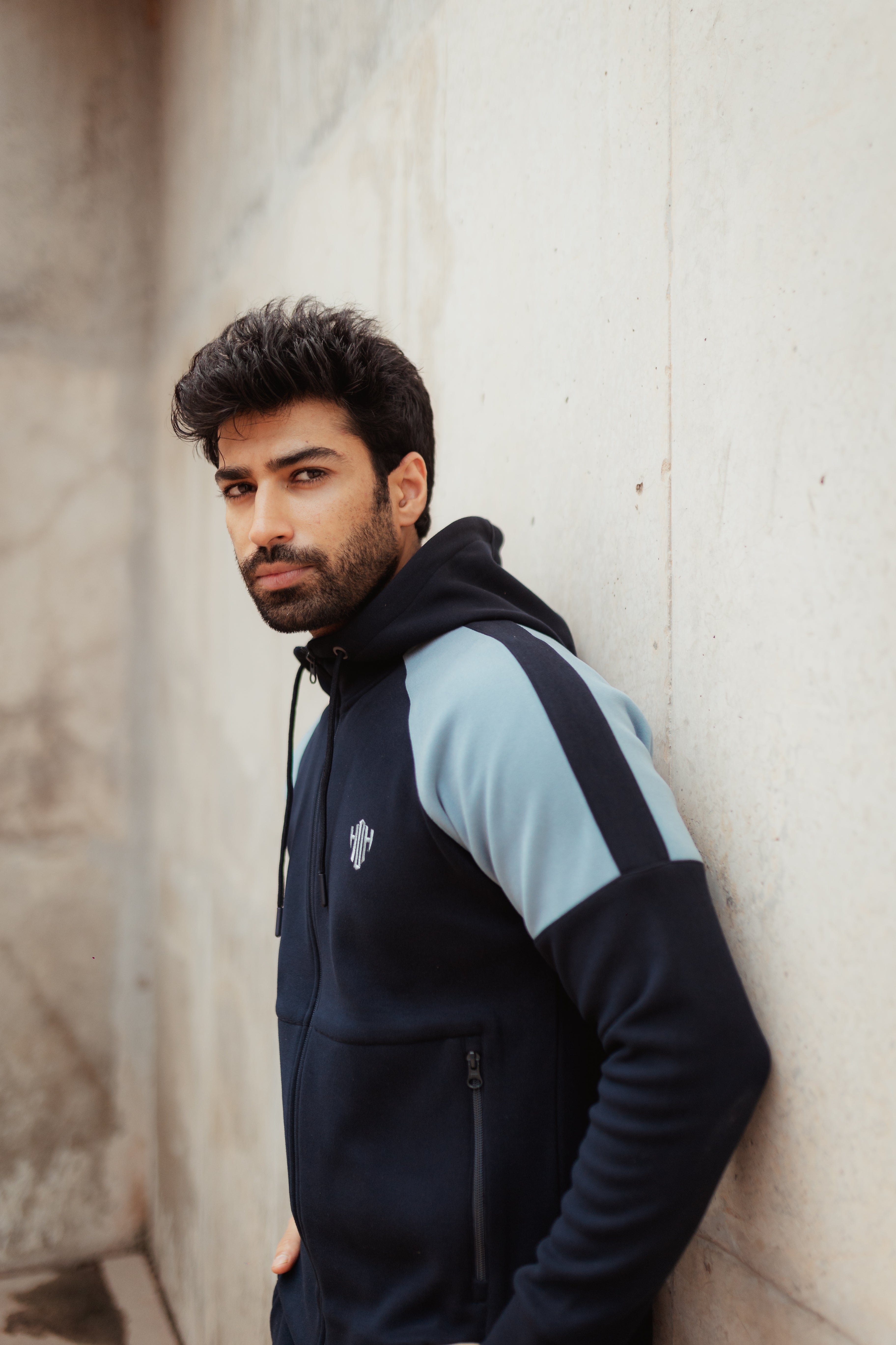 Slim Fit Tracksuit  - Navy & Dusk Blue