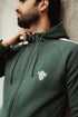 Slim Fit Tracksuit - Bottle Green & Cream