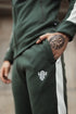 Slim Fit Tracksuit - Bottle Green & Cream