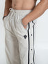 SnapFit Loose Fit Track Pants (Cannoli Cream)