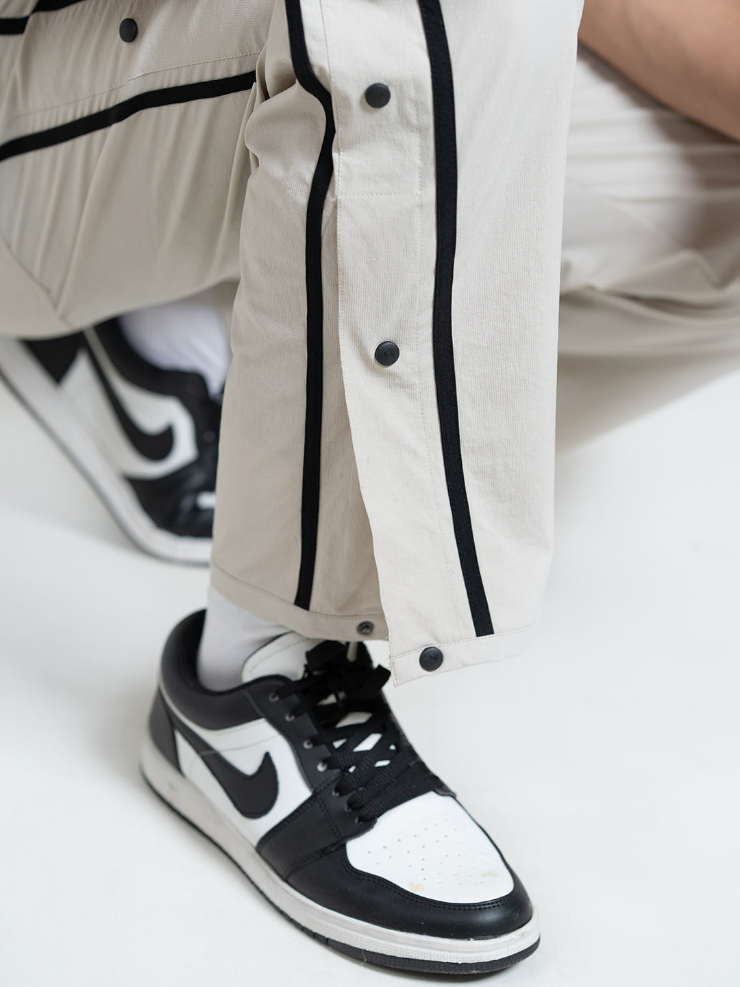 SnapFit Loose Fit Track Pants (Cannoli Cream)