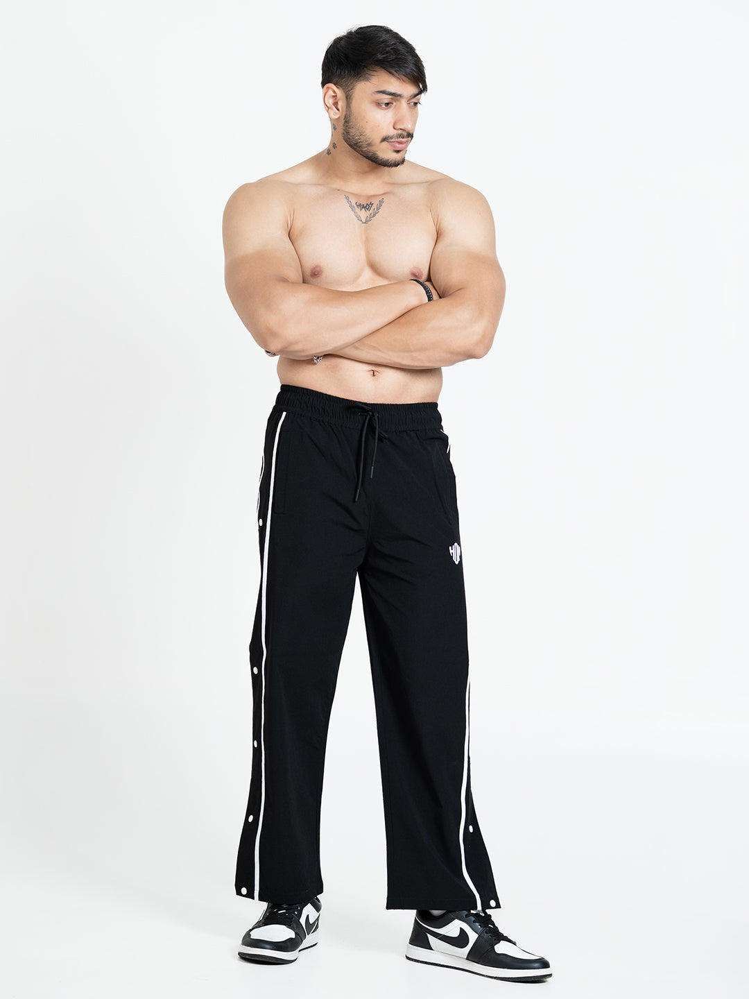 SnapFit Loose Fit Track Pants (Black)