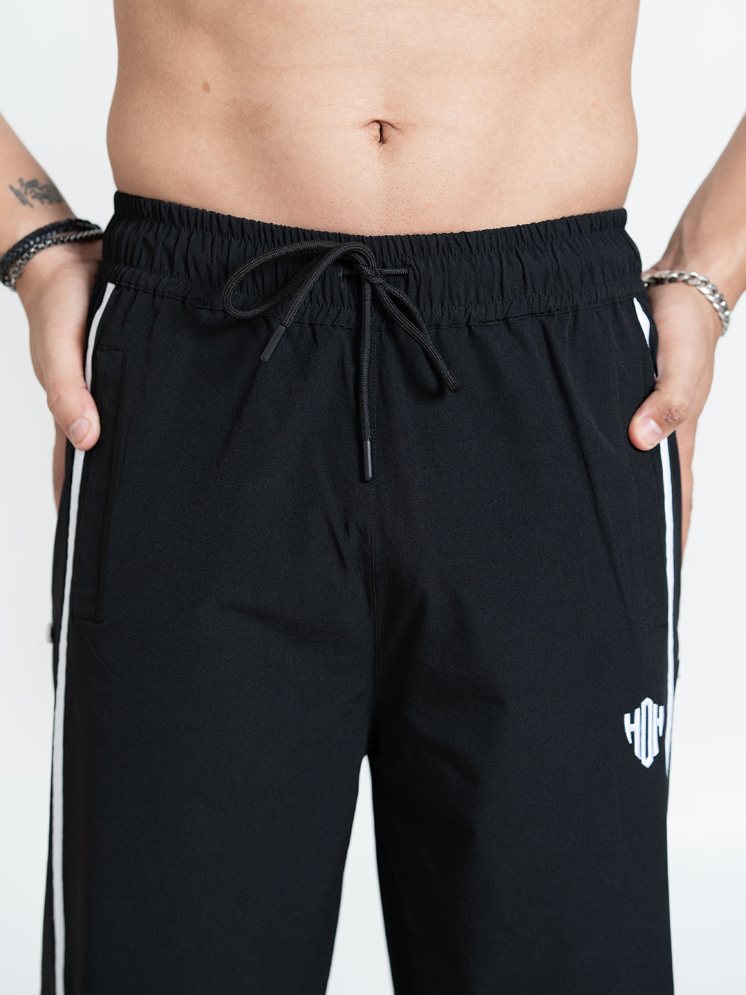 SnapFit Loose Fit Track Pants (Black)