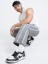 SnapFit Loose Fit Track Pants (Light Grey)