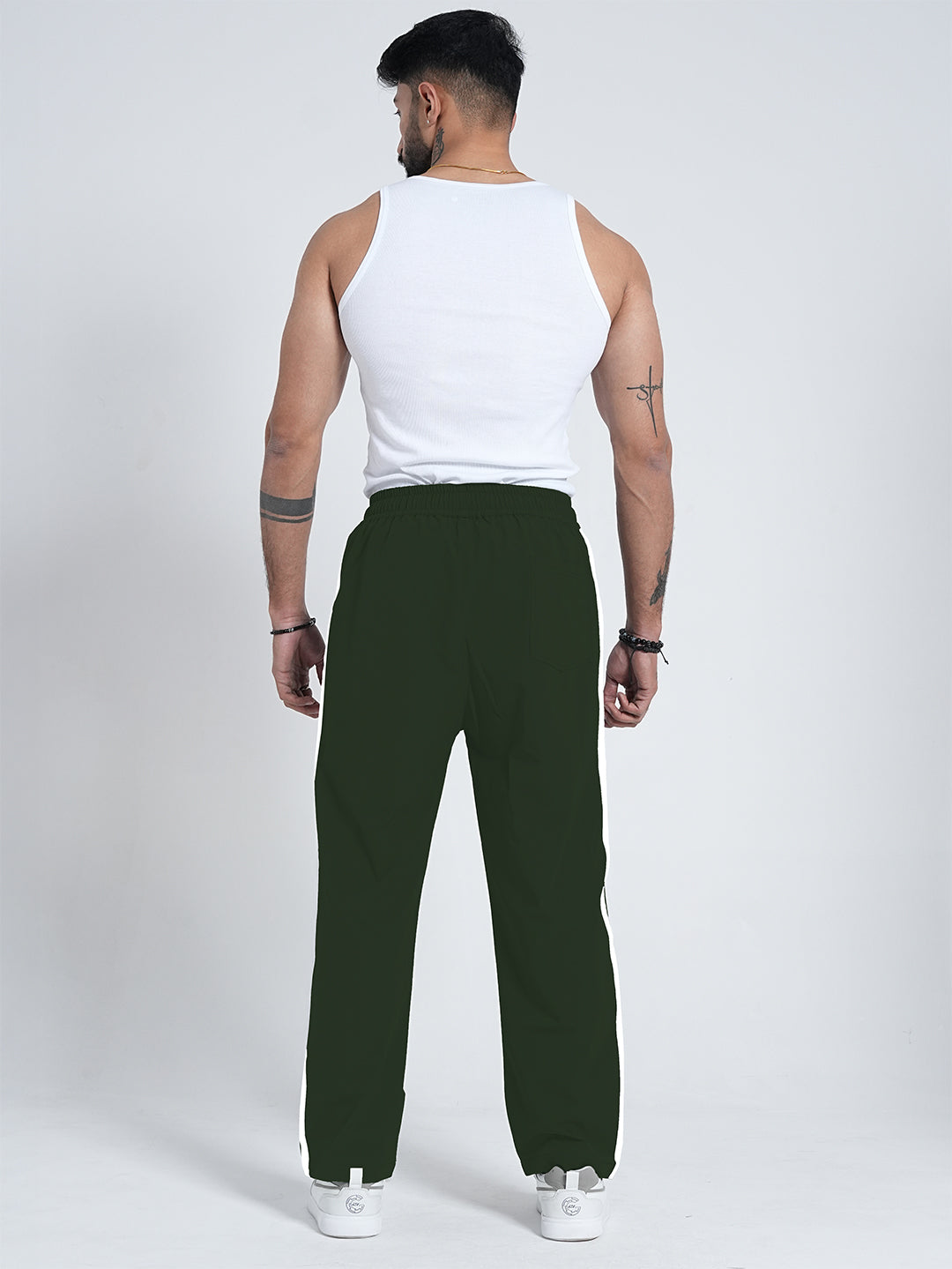 StrideX Loose Fit Track Pants (Olive)