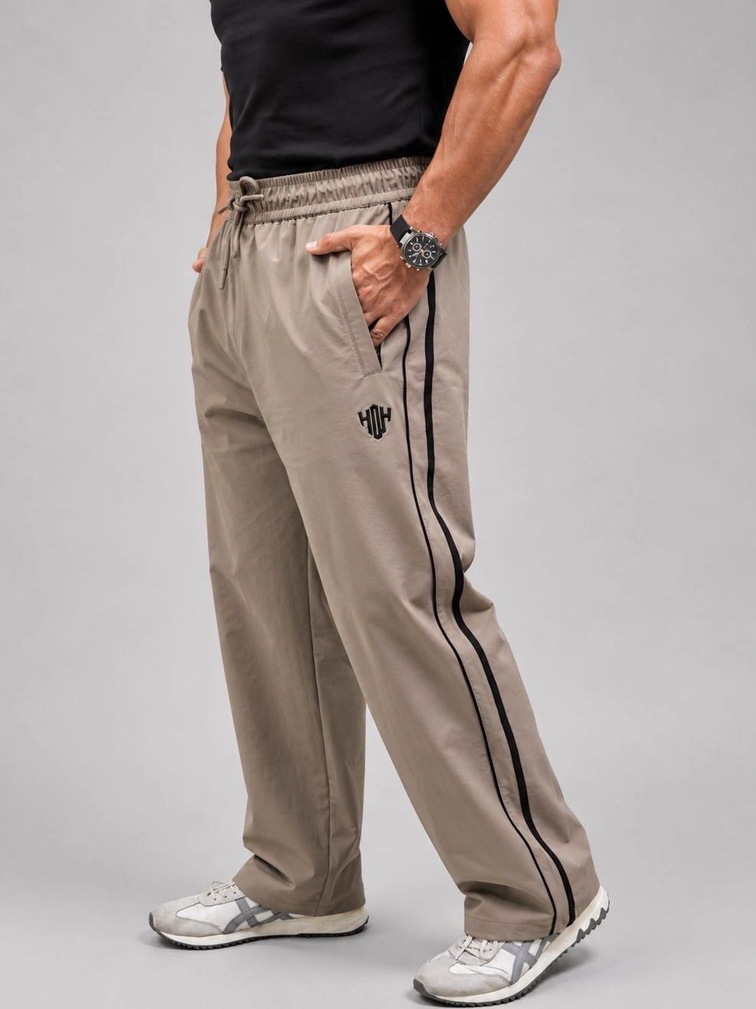 StrideX Loose Fit Track Pants (Dusty Brown)