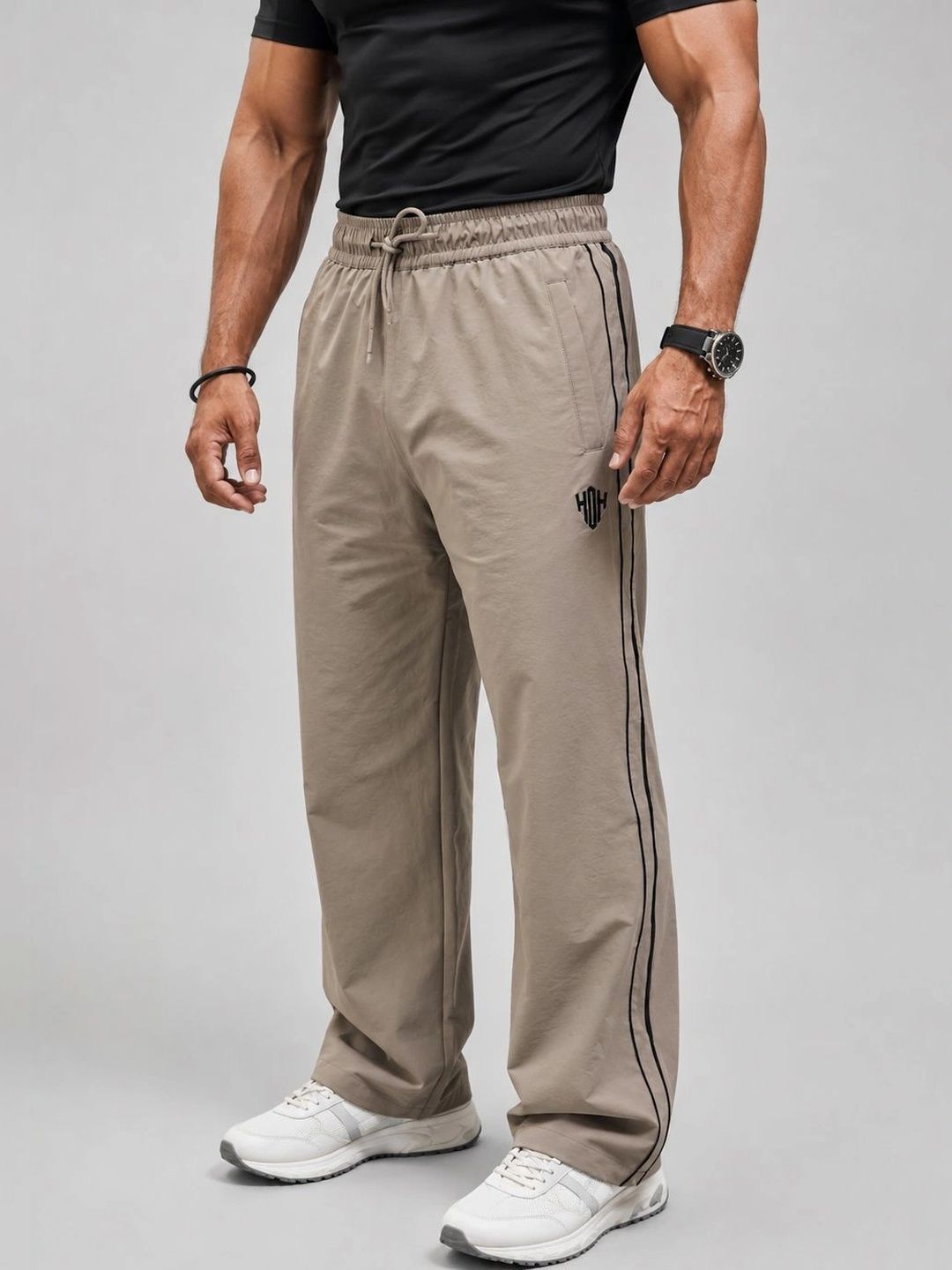 StrideX Loose Fit Track Pants (Dusty Brown)
