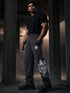 SkullBloom Loose Fit Track Pants (Grey)
