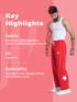 StarFlex Loose Fit Track Pants (Red)