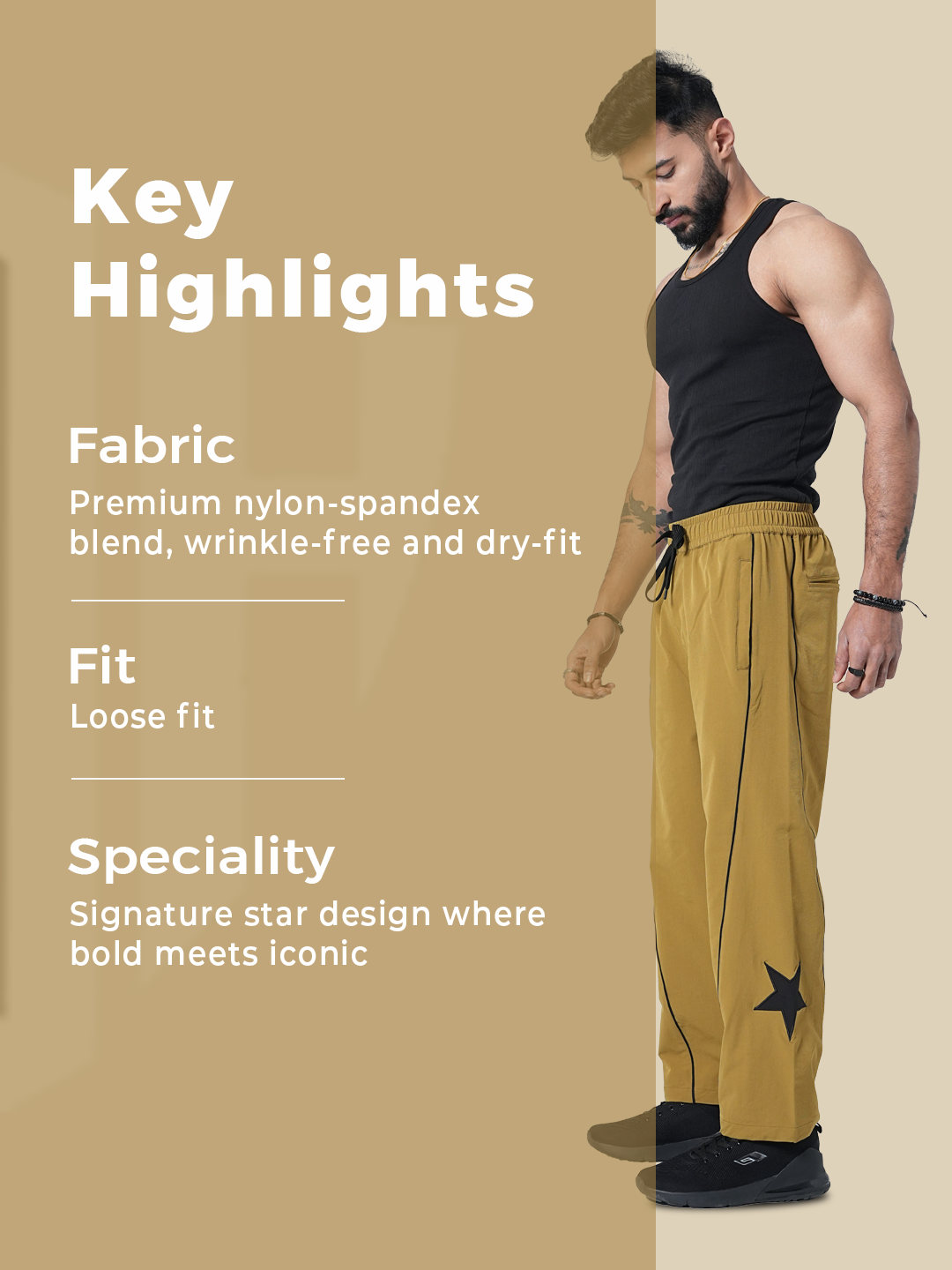StarFlex Loose Fit Lowers (Mustard)